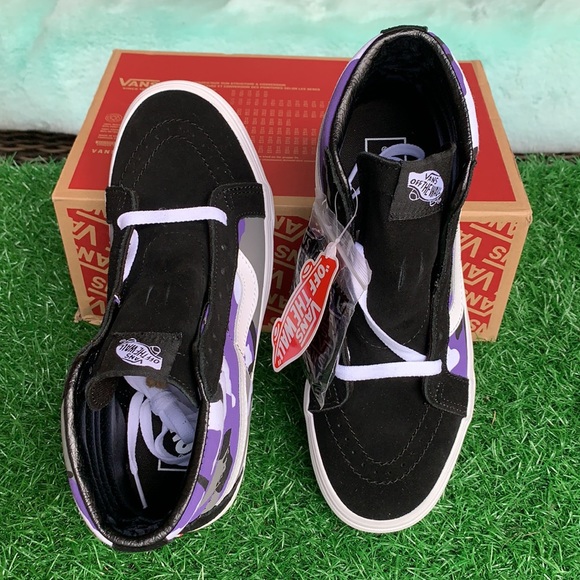 VANS SK8-Hi REISSUE POP CAMO Black/Heliotro WMNS - Picture 7 of 12